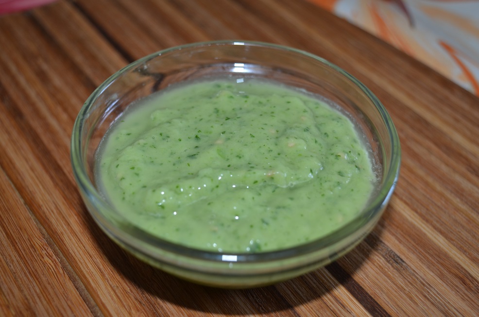 Salsa verde cruda