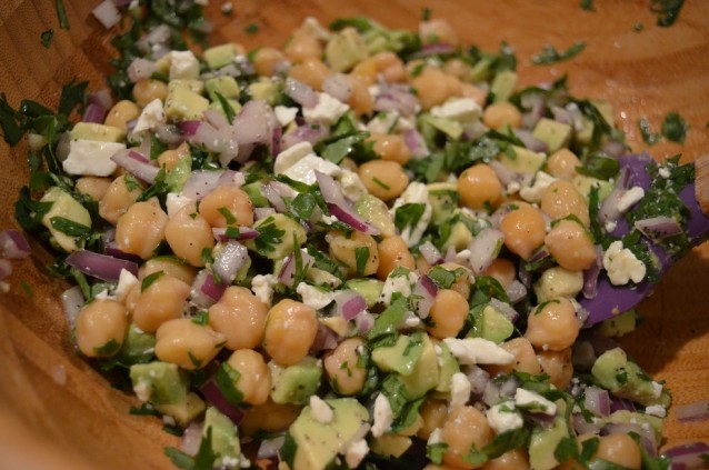 Ensalada fría de garbanzo