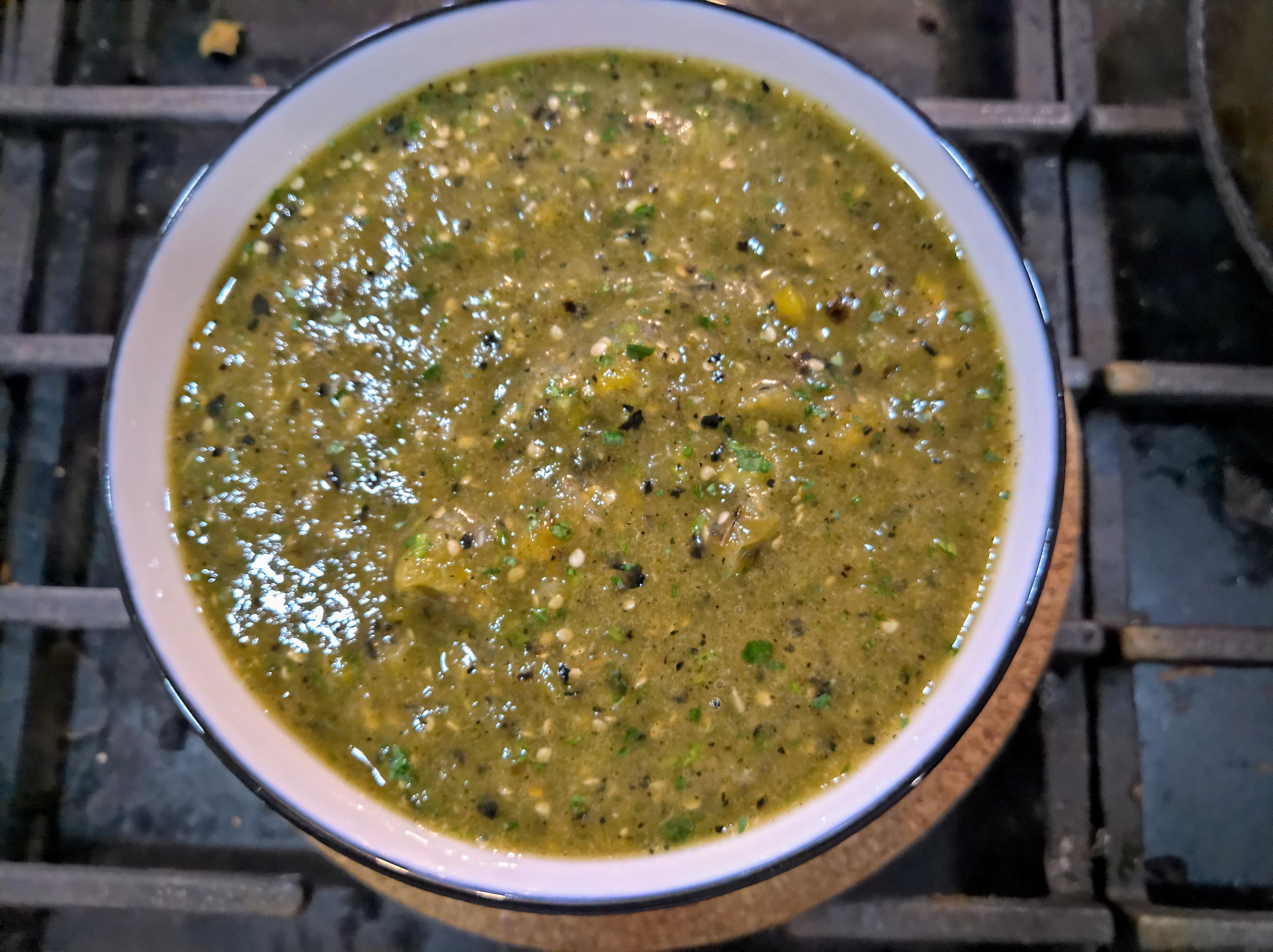 Salsa verde asada – sin picante